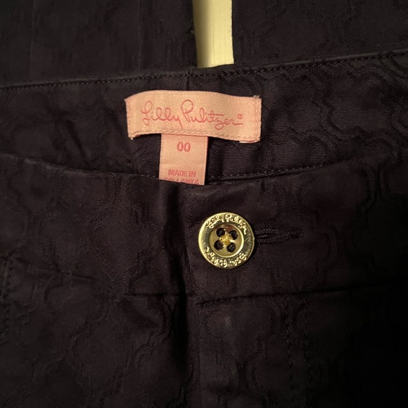 Lilly Pulitzer Women's Kelly Textured Ankle Length Skinny Pant 00 Blue Stretchy - Picture 4 of 7